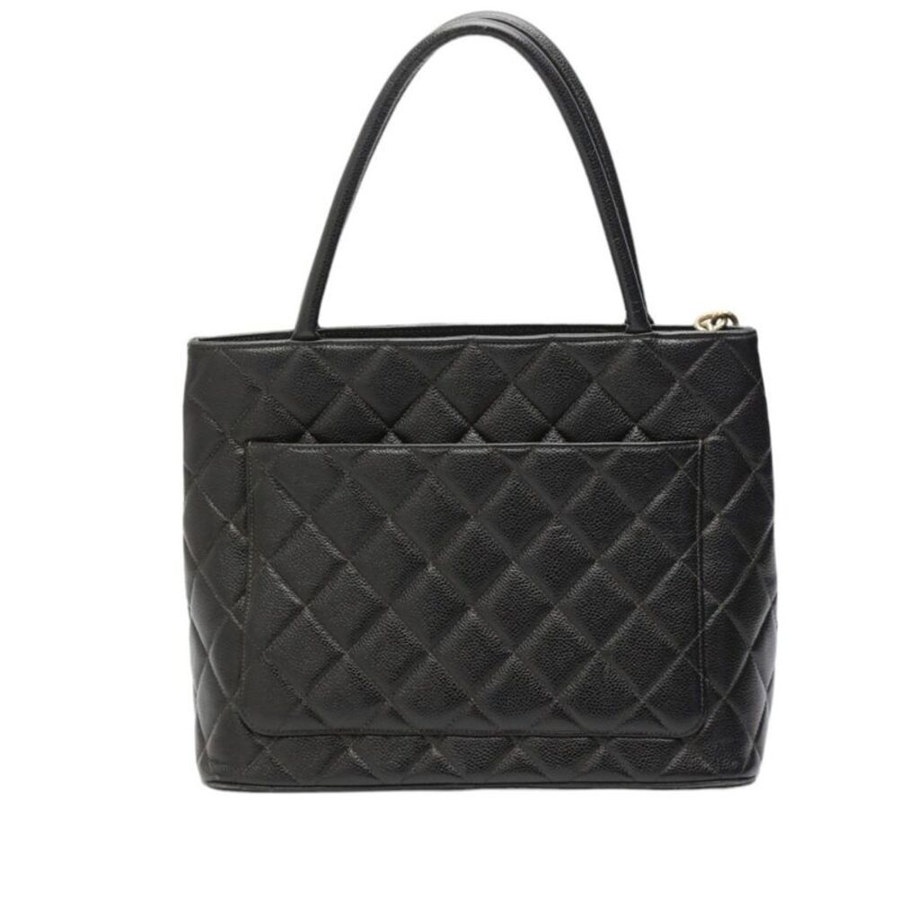 Chanel Shopping Black Leather Tote Bag (Pre-Owned) - Picture 2 of 16